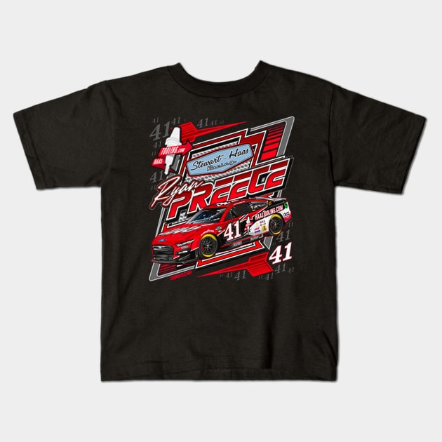 Ryan Preece #41 Kids T-Shirt by art.Hamdan